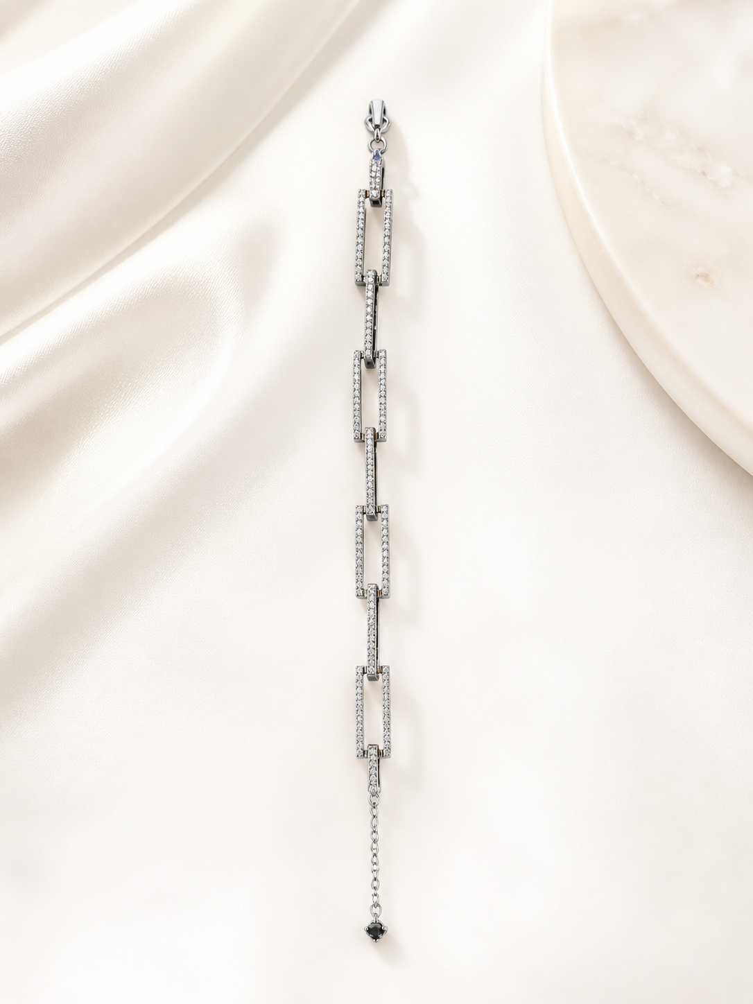 Silver Rectangles Chain Bracelet