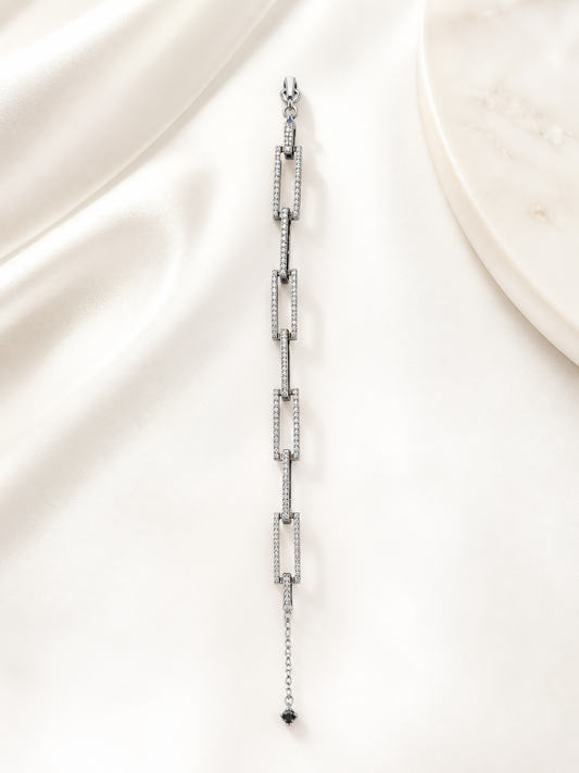 Silver Rectangles Chain Bracelet